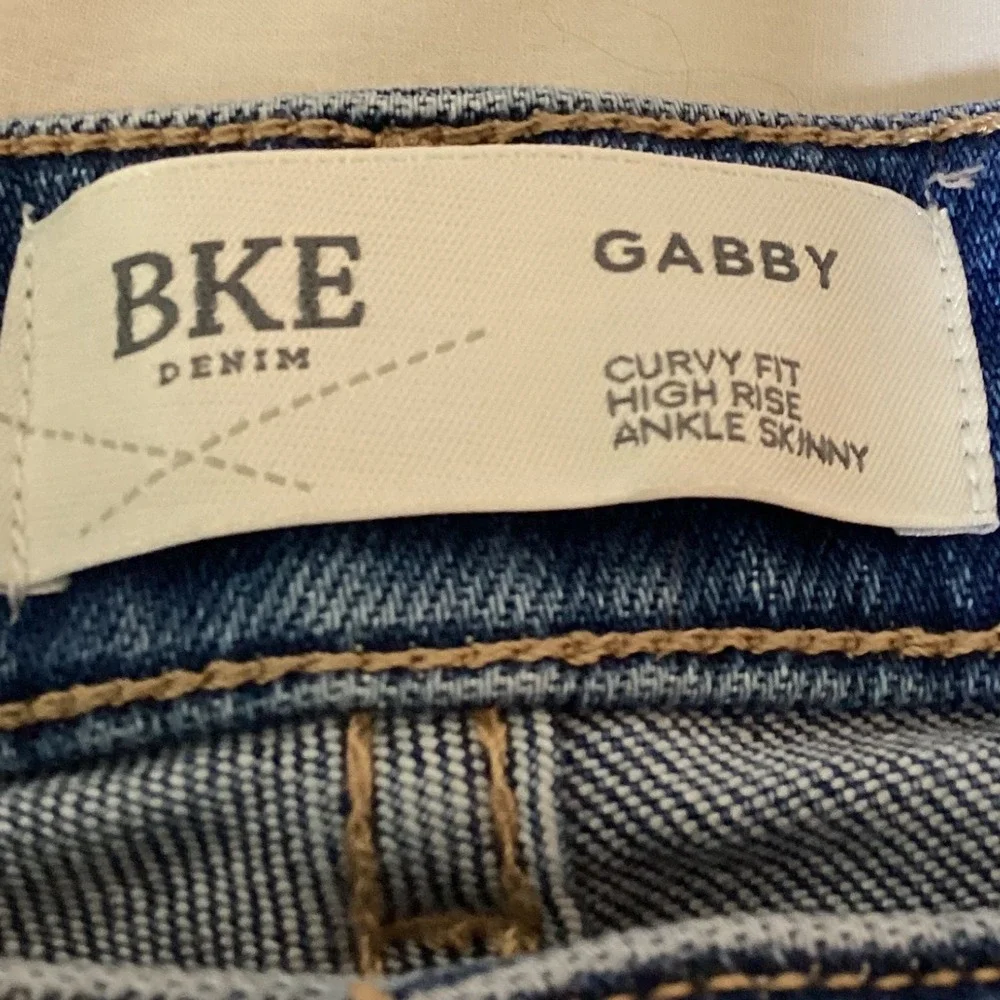 BKE Gabby Curvy Fit High Rise Ankle Skinny Jeans, Medium Wash, 29x27, Fray Hem - Picture 6 of 7